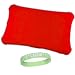 Nintendo Wii Fit RED Silicone Skin Cover With Foot Print Plus A Live*Laugh*Love Wrist Band!!!