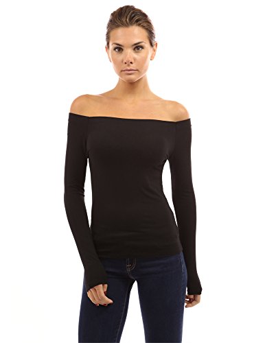 PattyBoutik Women's Off Shoulder Long Sleeve Top