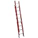 Werner D6216-2 300-Pound Duty Rating Fiberglass Flat D-Rung Extension Ladder, 16-Foot