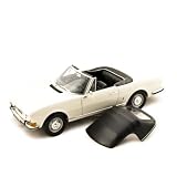 1970 Peugeot 404 Cabrio White 1:18 Diecast Car Norev 