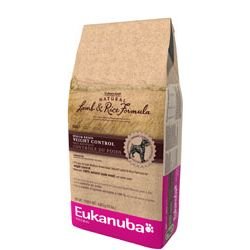 Eukanuba Natural Adult Medium Breed Weight Control Lamb and Rice Formula Dry Dog Food