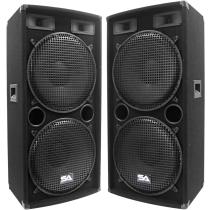 Pair of Dual 15 Inch PA Speakers | Pair of Dual 15 Inch DJ Speakers