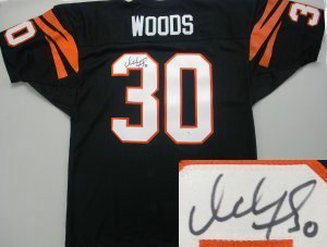 Ickey Woods Cincinnati Bengals NFL Hand Signed Authentic Black Jersey