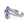 Simulated Amethyst Cubic Zirconia Toering Sterling Silver Toe Ring