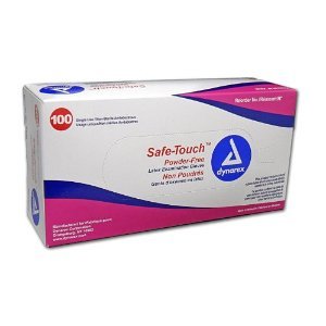 Safe-Touch Disposable Latex Exam Gloves, Powder-Free, Size Extra-Large (XL), Box of 100
