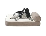 JLA Pets Elephant Skin Bolster Lounger 27 by 40-Inch Dog Bed, Tan