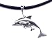13 Dolphin Black Necklace Sterling Silver Jewelry