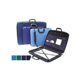 Florence Art Portfolio Director, Molded EVA Foam Zippered Portfolio Case with Inside Full Length Sleeve and Retaining Straps, 23 x 31, Color: Green.