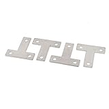 uxcell　アングルブラケット　直角ブラケット　コーナーブレース　家具シェルフ　T形　４個入り　シルバートーン