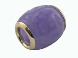 Lavender Jade Carved Barrel Pendant, 14k Gold