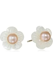 Bella Pearl Mother-Of-Pearl Flower Stud Earrings