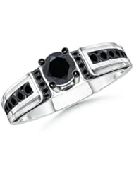 Enhanced Black Diamond Engagement Ring