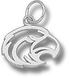 Southern Miss Golden Eagles Solid Sterling Silver Eagle Head 3/8'' Pierced Pendant