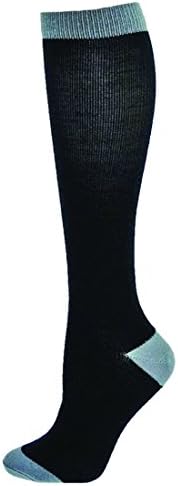 Posh Socks Venice Womens Wool Dress Compression Socks ( Black - Medium )
