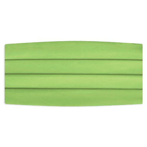 Lime Satin Cummerbund