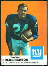 1969 Topps Regular (Football) Card# 15 Tucker Frederickson of the New York Giants VG Condition