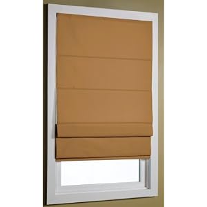 - Gold Faux Silk Roman Shade - 30x72