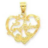 14k Gold #1 Grandma Heart Pendant