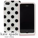 iphone4s iphone4 ハードケース (ホワイト/ブラックドット) kate spade ケイトスペード