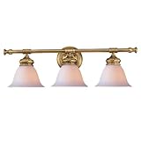 Crystorama 693-PB Bathroom Lights 26 3 Light Vanity Light in Polished Brass