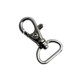 Chrome Lobster Claw Trigger Snap Hook Swivel Eye Pet Leash Strap 1-1/2" x 3/8"