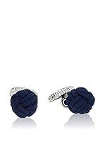 Hackett London Gemelos Seda Knots (Azul Oscuro)
