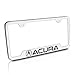 Au-TOMOTIVE GOLD License Plate Frame Brushed for Acura (Chrome)