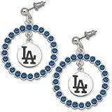 Los Angeles Dodgers Spirit Crystal Logo Wreath Earrings