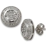 1 1/2ctw Round Bezel Set Diamond Earrings