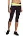 Calvin Klein Performance Women's Knee Length Running Tight, Charcoal/Flashlight, Medium