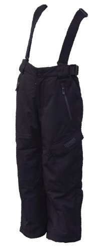 Killtec 19313  Kinder Funktionshose mit abzipbarem Latz und Kantenschutz Luzio, schwarz/anthrazit (200), 164