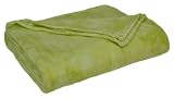 Horizons Collection Micro-Fleece Plush Full/Queen Size Blanket, Lemon/Lime