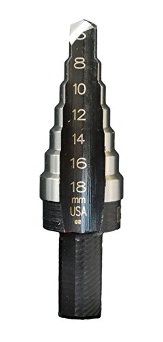 Irwin 11103 Unibit3M 6-Millimeter to 18-Millimeter by 3/8-Inch Shank Step Drill Bit