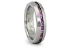 Titanium Ring with 32 Pink CZ 5mm Titanium Ring with 32 Pink CZ 5mm