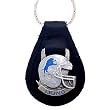Detroit Lions Small Fine Leather/Pewter Key Ring - NFL Football Fan Shop Sports Team Merchandise