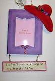 Red Hat Society Picture Frame Ornament - Square