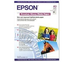 Epson - papier photo premium glace a3 20 feuilles 255g