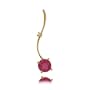 Orange Garnet Pendant W/ Diamond 14K Gold Solitaire New