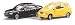 Herpa N Scale Automobile Set -- Mercedes A Class Compact & BMW 3 Series E46 4-Door Sedans