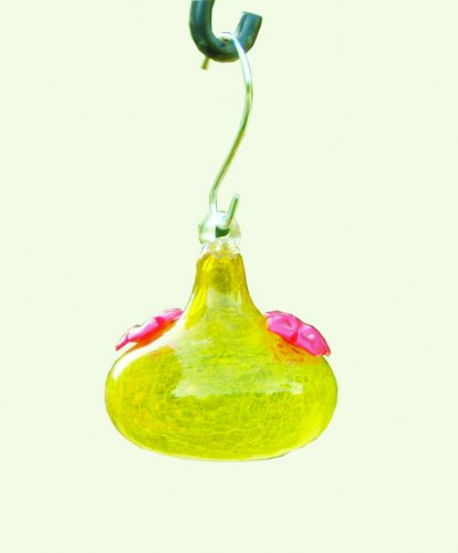 Bird Brain Crackle Hummingbird Feeder Yellow