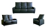 Baxton Furniture Studios Basilio 3-Piece Leather Sectional/Home Theater Seats