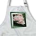 Pink Peonies Flower - BLACK Full Length Apron With Pockets 22w X 30l