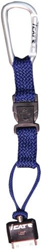 iCat 11015Cp-C42 Hang It Carabiner Leash with Soft End Attachment - Holder - Retail Packaging - Blue