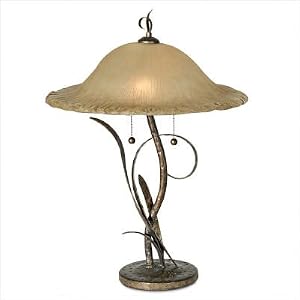 Kathy Ireland Jardin du Jour Climbing Vine Accent Table Lamp in Madera Rust by Pacific Coast Lighting