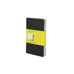 Moleskine Squared Cahier Journal Black Pocket: set of 3 Squared Journals