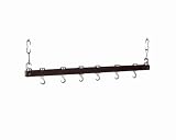 Concept Housewares PR-49200 36-Inch Hardwood Hanging Pot Rack, Espresso