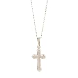 Elegant Baby Beaded Edge Cross
