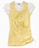  : Hannah Montana Girls Mixed-Media Layered Logo Top