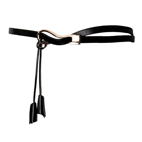 ZLYC Women Girls Handmade Minimalism Cowhide Leather Tassel Wrap Belt Waistbelt