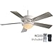 Minka-Aire F569-WH Downrod Mount, 5 White Blades Ceiling fan with 100 watts light, White